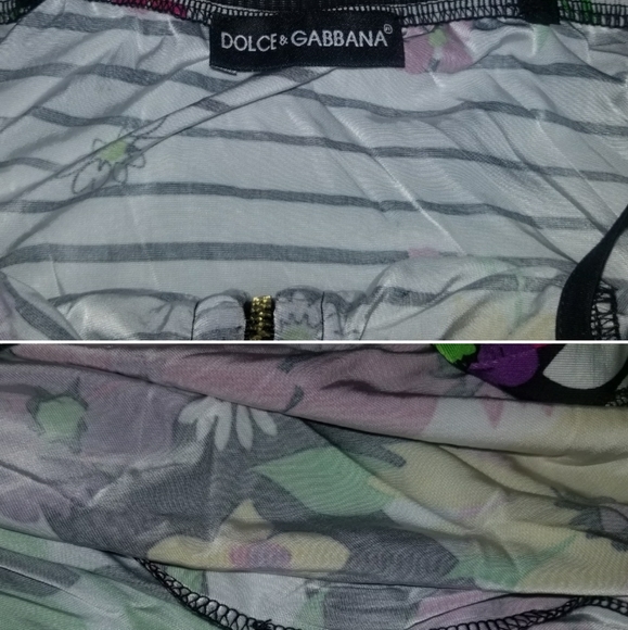 Dolce Gabbana Women Coctail Floral Dress Size 40 - Picture 3 of 4